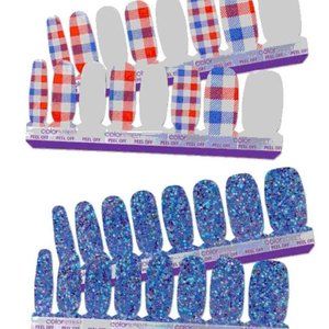 Color Street Nail Strips - Mardi Gras & Plaid in the USA